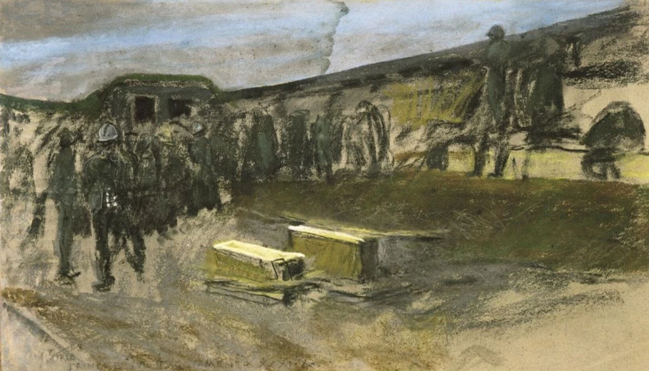 Trincee sul Tagliamento - Fondo G.A. Sartorio. Palazzo della Farnesina, Roma